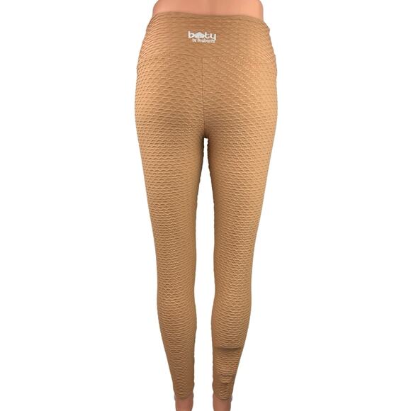 Booty by Brabants Brown Croco Skin Seamless High Rise Textured Leggings Pants OS - Picture 3 of 6